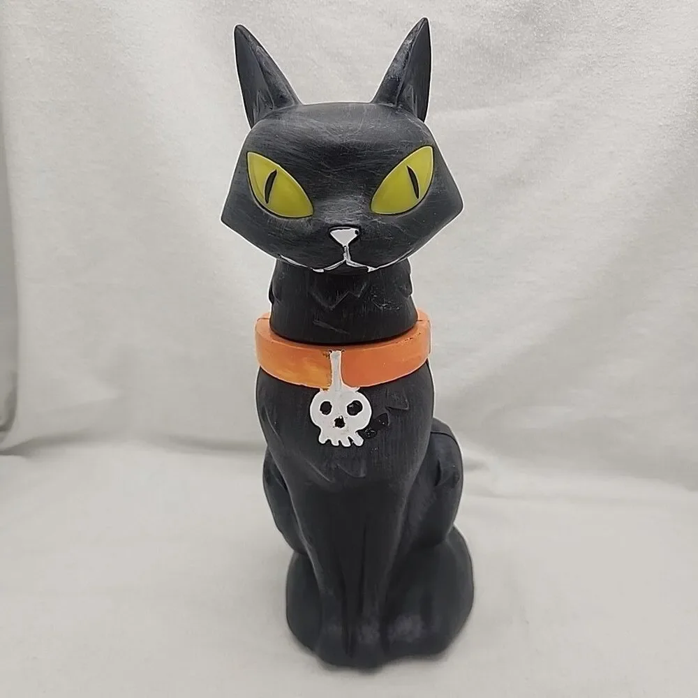 Figure Cat Halloween Motion Sensor Lights Sound Animated 15” Seasonal Visions